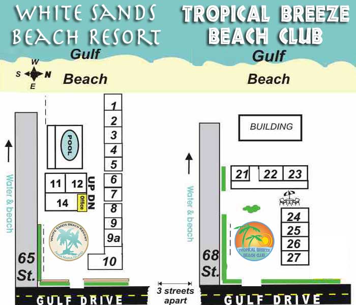 room locations at White Sands Beach Resort